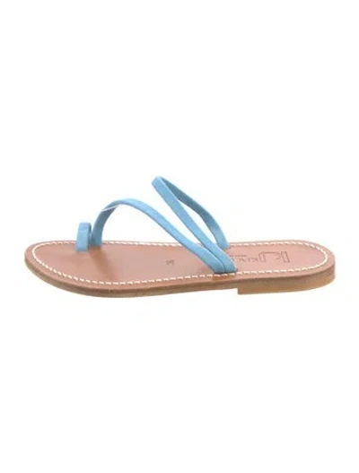 Pre-owned Kjacques Suede Sandals In Blue
