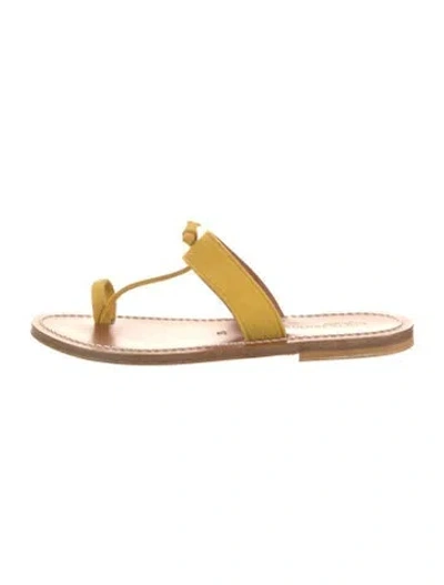 Pre-owned Kjacques Suede Sandals In Brown