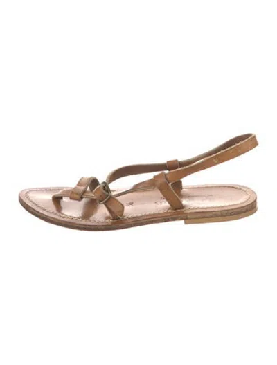 Pre-owned Kjacques Suede Sandals In Brown