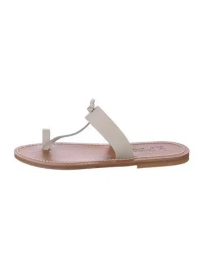 Pre-owned Kjacques Suede Slides In Multi