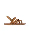 Kjacques Nemesis Strappy Flat Sandals In Brown