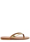 Kjacques Torino Metallic Leather Flip Flops In Multi