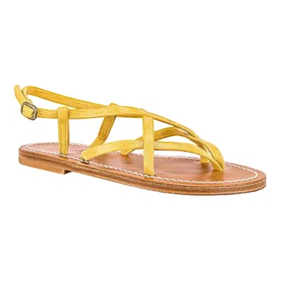 Kjacques Women's Bleuet F Scaramel Bg Tejus Mais Sandals In Yellow