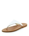 Kjacques K Jacques St Tropez Pegase Leather Flat Mules In Blanc