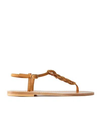 Kjacques Woven Suede Sandals In Multi