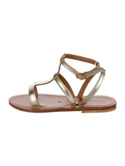 Pre-owned Kjacques X A'maree's Leather Gladiator Sandals In Gold