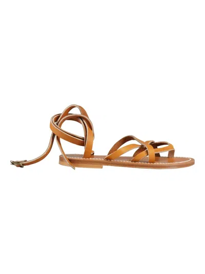 Kjacques Zeno 100% Leather Leather Sandals In Nude & Neutrals