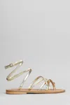 Kjacques K Jacques Metallic Leather Zenobie Flat Sandals