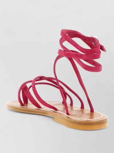 Kjacques Zenobie Flat Sandals Ankle Strap Design In Multi