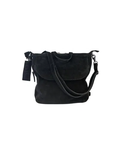 Kjc Asher Convertible Suede Backpack Tote Bag In Noir In Black