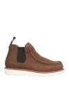 Kjøre Project Man Ankle Boots Brown Size 11 Leather, Textile Fibers In Brown