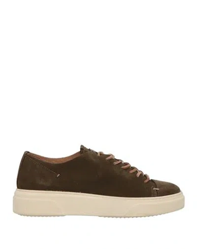 Kjøre Project Man Sneakers Military Green Size 7 Leather In Brown