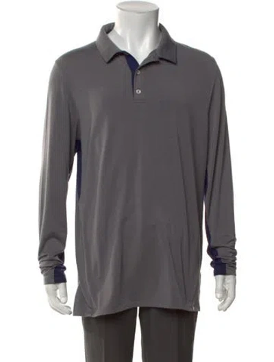 Pre-owned Kjus Collar Long Sleeve Polo Shirt In Grey
