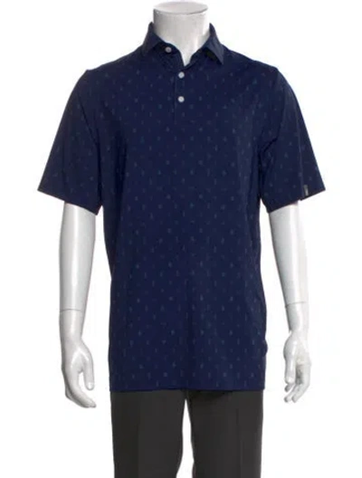 Pre-owned Kjus Collar Short Sleeve Polo Shirt In Blue