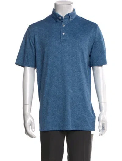 Pre-owned Kjus Collar Short Sleeve Polo Shirt In Blue