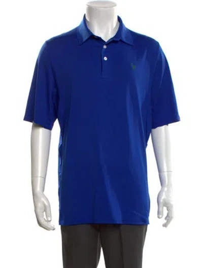Pre-owned Kjus Collar Short Sleeve Polo Shirt In Blue