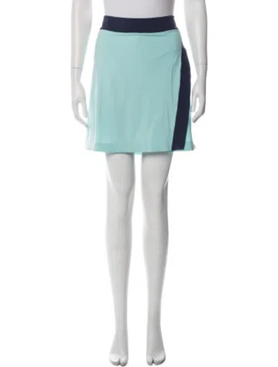 Pre-owned Kjus Colorblock Pattern Mini Shorts In Blue/green