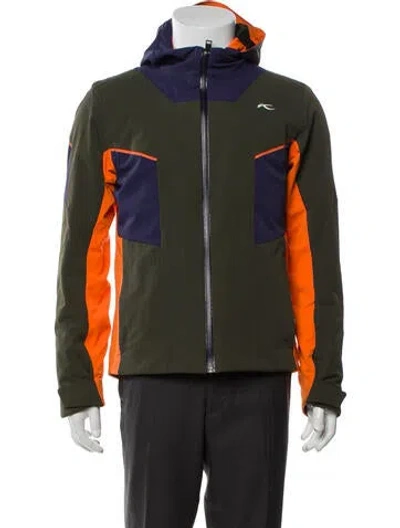 Pre-owned Kjus Colorblock Pattern Parka In Green