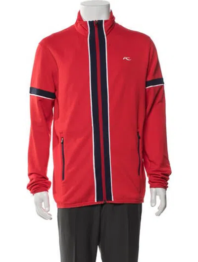 Pre-owned Kjus Colorblock Pattern Performance Jacket In Orange