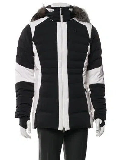 Pre-owned Kjus Colorblock Pattern Puffer Coat In Black