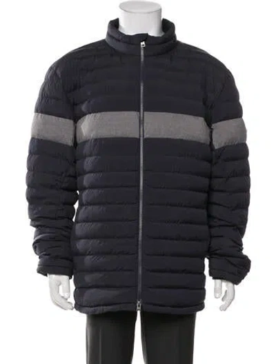 Pre-owned Kjus Colorblock Pattern Puffer Coat In Blue