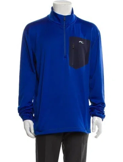 Pre-owned Kjus Colorblock Pattern Windbreaker In Blue