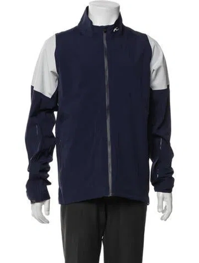 Pre-owned Kjus Colorblock Pattern Windbreaker In Blue