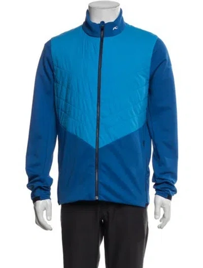Pre-owned Kjus Colorblock Pattern Windbreaker In Blue