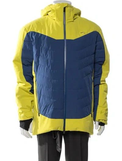 Pre-owned Kjus Colorblock Pattern Windbreaker In Blue