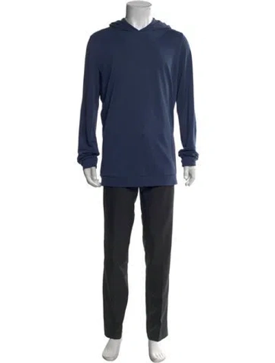 Pre-owned Kjus Crew Neck Long Sleeve Hoodie In Blue