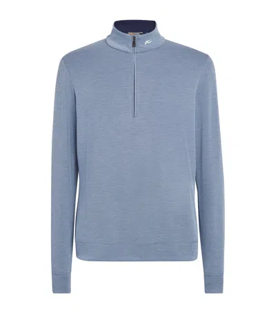 Kjus Essentials Quarter-zip Sweatshirt In Blue