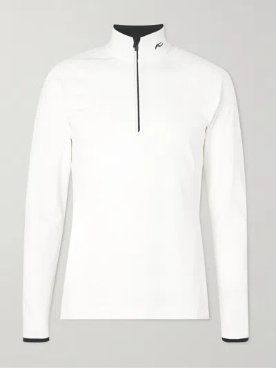 Kjus Feel Stretch-jersey Half-zip Ski Mid-layer In White