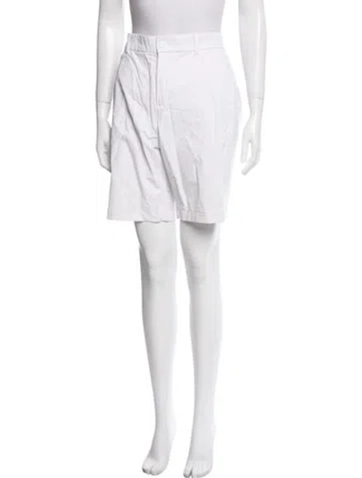 Pre-owned Kjus Flat Front Shorts In White