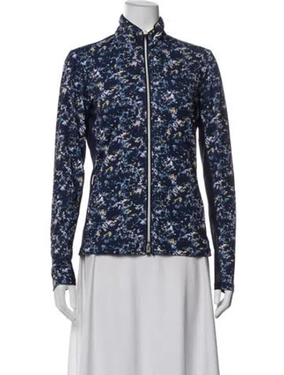 Pre-owned Kjus Floral Print Performance Jacket In Blue