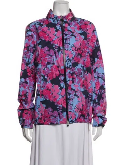 Pre-owned Kjus Floral Print Performance Jacket In Pink