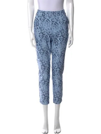 Pre-owned Kjus Floral Print Skinny Leg Pants In Blue