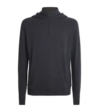 Kjus Inverness Quarter-zip Hoodie In Navy