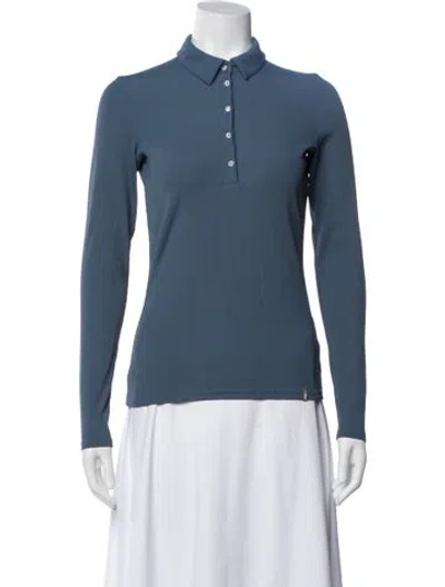 Pre-owned Kjus Long Sleeve Polo In Blue