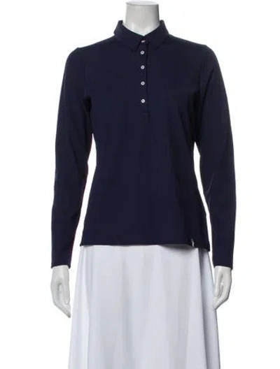 Pre-owned Kjus Long Sleeve Polo In Blue