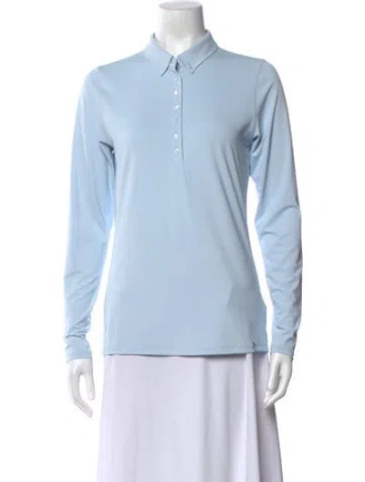 Pre-owned Kjus Long Sleeve Polo In Blue