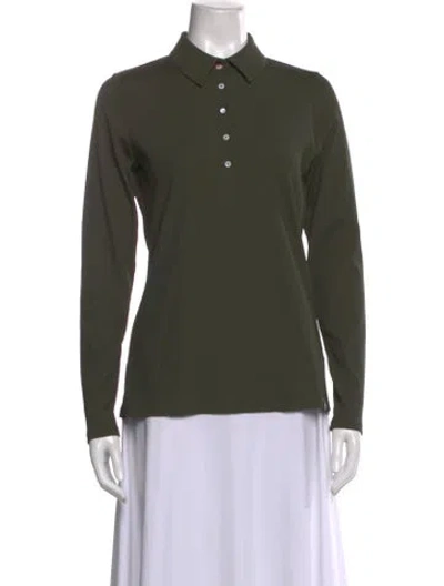 Pre-owned Kjus Long Sleeve Polo In Green