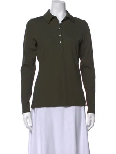 Pre-owned Kjus Long Sleeve Polo In Green