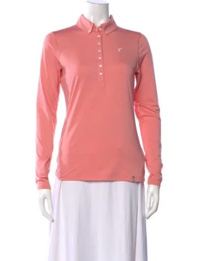Pre-owned Kjus Long Sleeve Polo In Pink