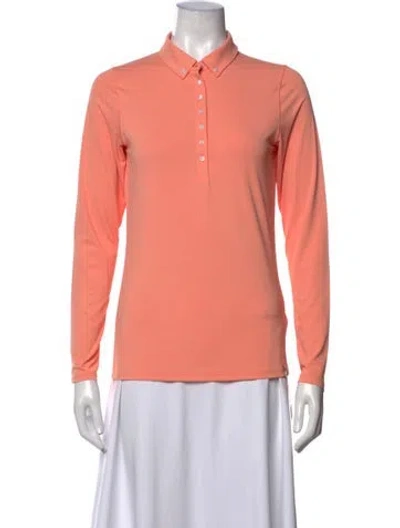 Pre-owned Kjus Long Sleeve Polo In Pink