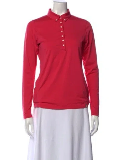 Pre-owned Kjus Long Sleeve Polo In Red
