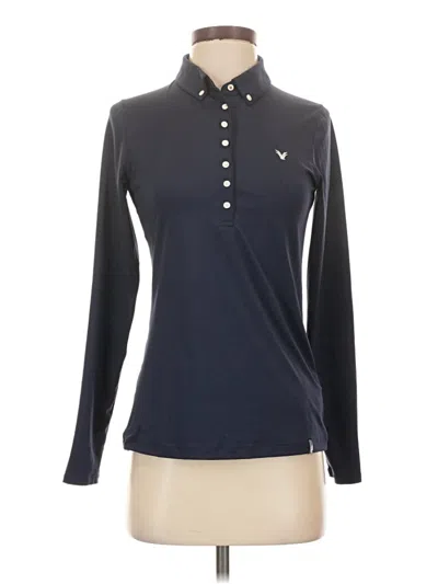 Pre-owned Kjus Long Sleeve Polo Shirt In Blue