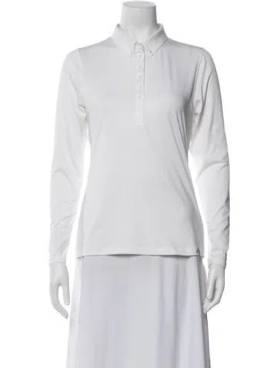 Pre-owned Kjus Long Sleeve Polo In White
