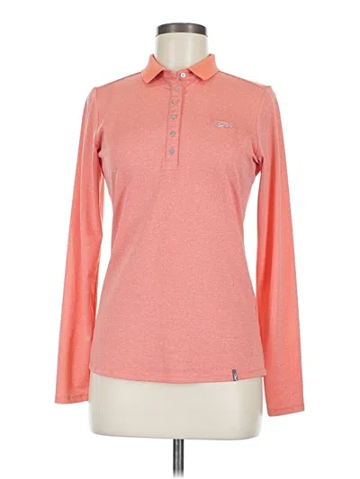 Pre-owned Kjus Long Sleeve Top Orange Collared Neckline Tops