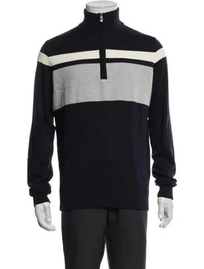 Pre-owned Kjus Merino Wool Colorblock Pattern Performance Jacket In Blue