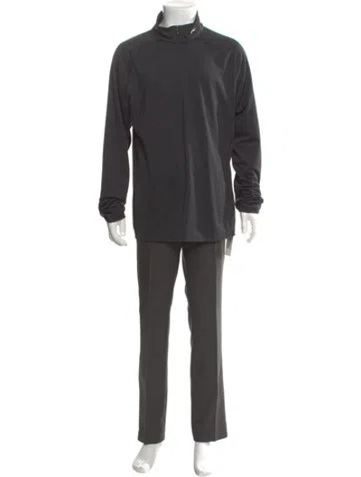 Pre-owned Kjus Mock Neck Long Sleeve Henley In Green